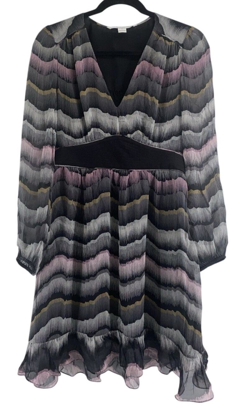 Diane von Furstenberg Lizbeth Silk Dress Size 6 Pink Gray